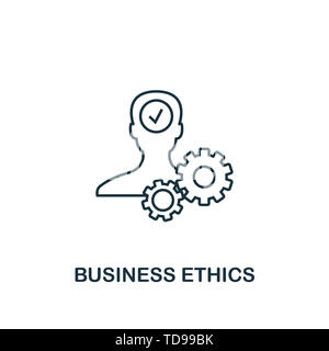 Business Ethics Symbol. Thin Line Design Symbol von Business Ethics icons Collection. Pixel Perfect business ethics Symbol für Web Design, Apps, Software Stockfoto