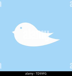 Vogel Symbol unterzeichnen. Taube. Tag des Friedens Stock Vektor