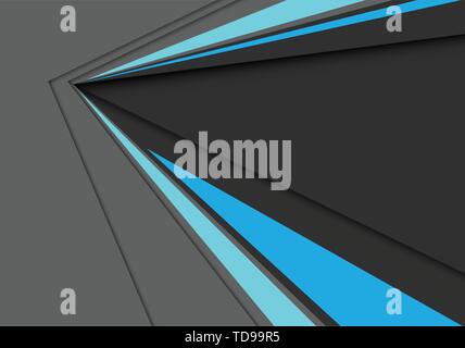 Abstrakt Blau Grau Geschwindigkeit Pfeil Richtung Design moderne futuristischen Hintergrund Vector Illustration. Stock Vektor