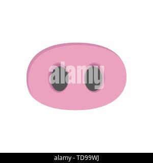 Schwein Nase Symbol Flat Style. Vector EPS 10. Stock Vektor