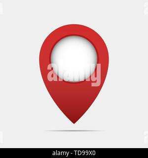 Pin pointer Symbol mit Schatten. Vector EPS 10. Stock Vektor