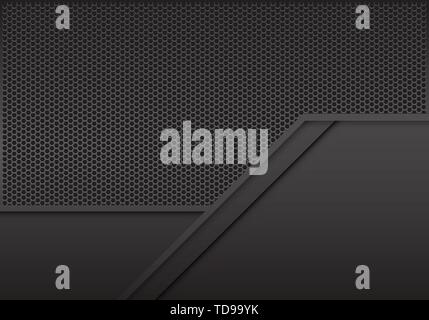 Abstrakte dunkelgrau Sechseck Gitter mit Leerzeichen Design moderne futuristischen Hintergrund Vector Illustration. Stock Vektor