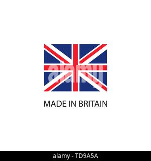 In Großbritannien Zeichen mit National Flagge gemacht Stock Vektor
