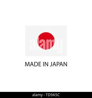 In Japan Zeichen mit National Flagge gemacht Stock Vektor