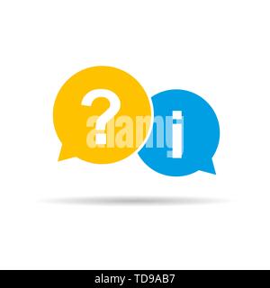 FAQ Anmelden Sprechblase mit Schatten. Vektor Stock Vektor