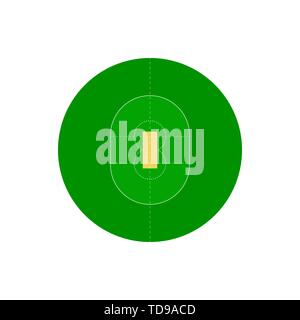 Cricket Field Abbildung. Sport Konzept. Vector EPS 10. Stock Vektor