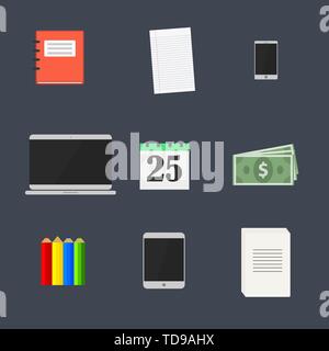 Business Icons einstellen. Verschiedene Symbole. Vector EPS 10. Stock Vektor
