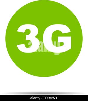 3g-Symbol mit Schatten. Vector EPS 10 Abbildung Stock Vektor