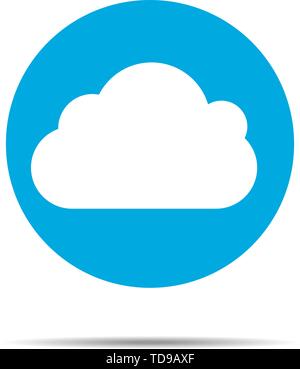 Cloud Symbol mit Schatten. Vector EPS 10 Abbildung Stock Vektor