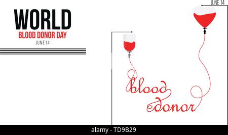 Vektor Weltblutspendetag Juni Abbildung Stock Vektor