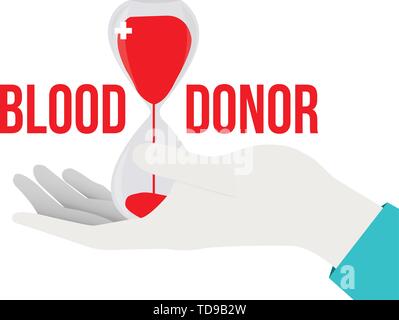 Weltblutspendetag vector Hintergrund. Bewußtsein Plakat mit Papier schneiden Designs und Blut fallen. Stock Vektor
