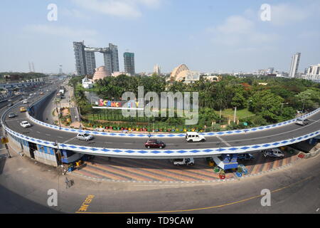 Stadt der Wissenschaft von parama Insel Flyover, Kolkata, Indien. Stockfoto