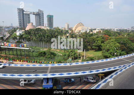 Stadt der Wissenschaft von parama Insel Flyover, Kolkata, Indien. Stockfoto