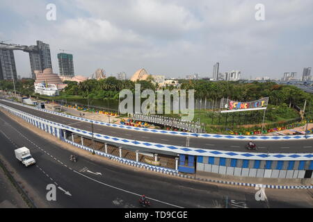 Stadt der Wissenschaft von parama Insel Flyover, Kolkata, Indien. Stockfoto