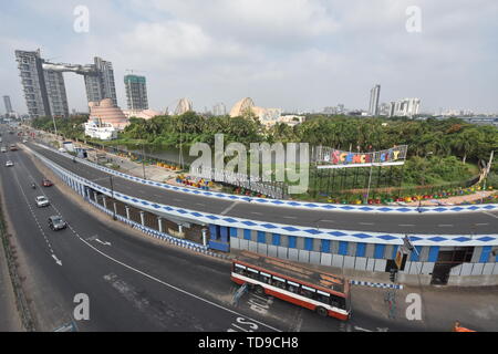 Stadt der Wissenschaft von parama Insel Flyover, Kolkata, Indien. Stockfoto
