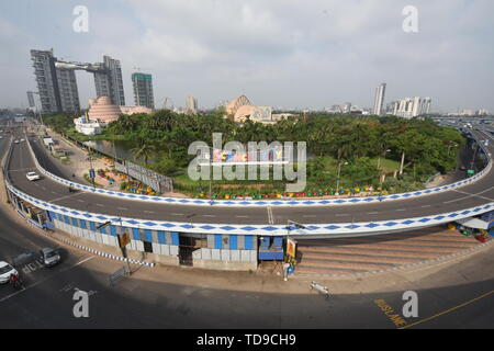 Stadt der Wissenschaft von parama Insel Flyover, Kolkata, Indien. Stockfoto