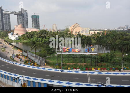 Stadt der Wissenschaft von parama Insel Flyover, Kolkata, Indien. Stockfoto