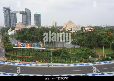 Stadt der Wissenschaft von parama Insel Flyover, Kolkata, Indien. Stockfoto