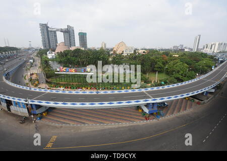 Stadt der Wissenschaft von parama Insel Flyover, Kolkata, Indien. Stockfoto