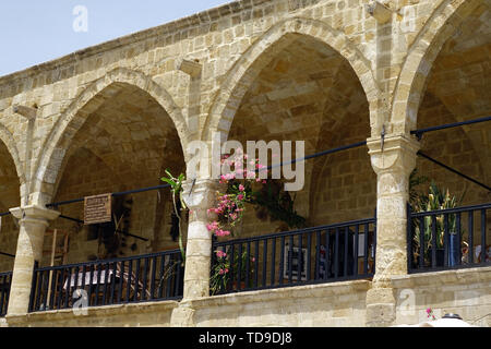 Büyük Han, tolles Hotel, alten Karawanserei, Nicosia, Lefkosa,Nicosia, Zypern, Europa Stockfoto