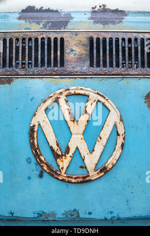 Ratte Stil 1970 VW Split Screen Volkswagen Camper van Front End Stockfoto