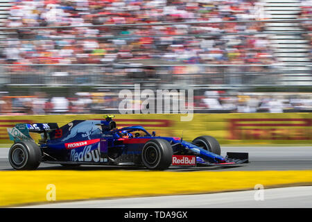 Juni 09, 2019: Red Bull Toro Rosso Honda Fahrer Alexander Albon (23) von Thailand während der Formel Eins Grand Prix in Montreal, Circuit Gilles Villeneuve in Montreal, Quebec, Kanada Daniel Lea/CSM Stockfoto