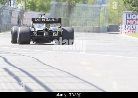 Juni 09, 2019: Renault Fahrer Daniel Ricciardo (3) in Australien während der Formel Eins Grand Prix in Montreal, Circuit Gilles Villeneuve in Montreal, Quebec, Kanada Daniel Lea/CSM Stockfoto