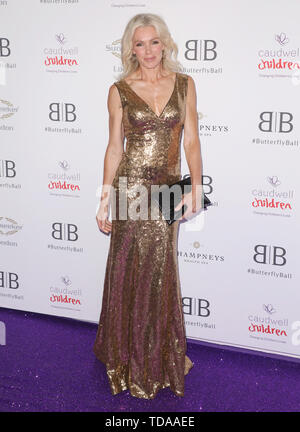 London, Großbritannien. 13. Juni, 2018. Nell McAndrew Teilnahme an der Butterfly Ball 2019 am Grosvenor House in London Quelle: SOPA Images Limited/Alamy leben Nachrichten Stockfoto