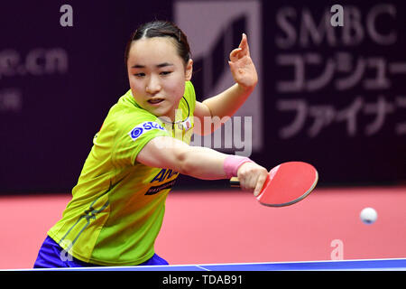 Sapporo, Hokkaido, Japan. Credit: MATSUO. 14 Juni, 2019. Mima Ito (JPN) Tischtennis: 2019 ITTF World Tour, LION Japan Open Sapporo Frauen Singles an hokkai Kitayell in Sapporo, Hokkaido, Japan. Credit: MATSUO. K/LBA SPORT/Alamy leben Nachrichten Stockfoto