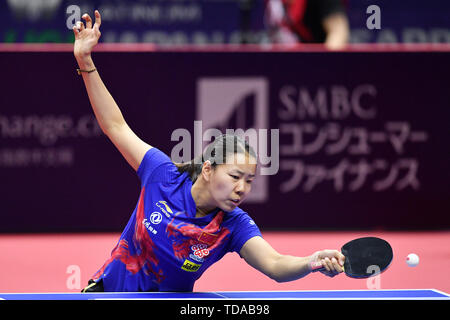 Sapporo, Hokkaido, Japan. Credit: MATSUO. 14 Juni, 2019. Gu Yuting (CHN) Tischtennis: 2019 ITTF World Tour, LION Japan Open Sapporo Frauen Singles an hokkai Kitayell in Sapporo, Hokkaido, Japan. Credit: MATSUO. K/LBA SPORT/Alamy leben Nachrichten Stockfoto