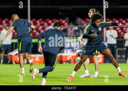 Morumbi Stadion, Sao Paulo, Brasilien. 13. Juni, 2019. Die brasilianische Nationalmannschaft Training vor der Copa America Spiel gegen Bolivien am 15. Juni; William von Brasilien Credit: Aktion plus Sport/Alamy leben Nachrichten Stockfoto