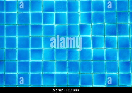 Ansicht von oben Pool blau gerippt Wasser abstrakt Hintergrund Stockfoto