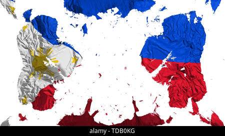 Zerstreut Philippinen Flagge Stockfoto