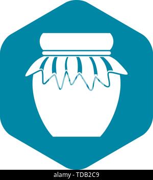 Marmelade im Glas-Glas-Symbol, einfachen Stil Stock Vektor
