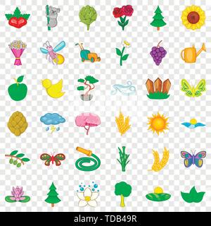 Blühende Symbole, Cartoon Stil Stock Vektor