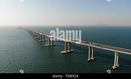 Hongkong - Zhuhai - Macau Brücke Stockfoto