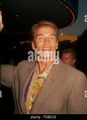 Westwood, Kalifornien, USA, 12. Juli 1994 Schauspieler Arnold Schwarzenegger Besucht Twentieth Century Fox's "True Lies" Premiere am 12. Juli 1994 bei Mann Dorf Theater in Westwood, Kalifornien, USA. Foto von Barry King/Alamy Stock Foto Stockfoto