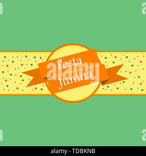 Fiesta Junina Hintergrund gelb und grün Stock Vektor