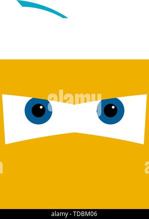 Augen Gesicht Hintergrund. Held Konzept. Vector EPS 10. Stock Vektor