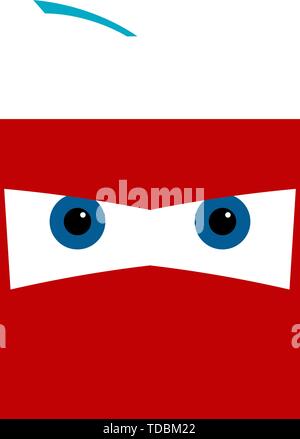 Augen Gesicht Hintergrund. Held Konzept. Vector EPS 10. Stock Vektor
