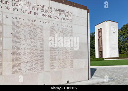 American WW2 Denkmal mit den Namen begraben Soldaten in Luxemburg Stockfoto