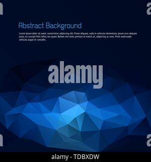 Blaues Dreieck abstrakten Hintergrund Stock Vektor