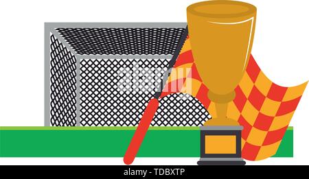 Fußball-Sport tournamente Spiel cartoons Stock Vektor