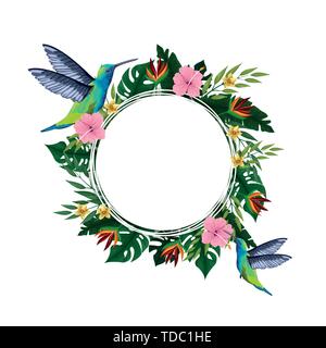 Sommer tropische leere Karte frame Stock Vektor