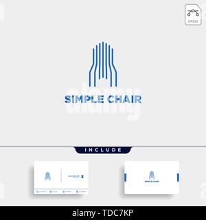 Stuhl Logo Design Möbel Vektor icon-Element isoliert Stock Vektor