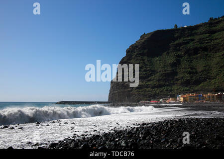 Strand von Puerto de Tazacorte, La Palma, Kanarische Inseln, Spanien Stockfoto