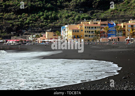 Strand von Puerto de Tazacorte, La Palma, Kanarische Inseln, Spanien Stockfoto
