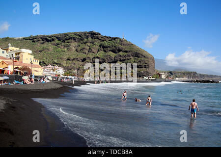 Strand von Puerto de Tazacorte, La Palma, Kanarische Inseln, Spanien Stockfoto