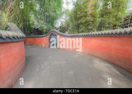 Antike Architektur von Du Fu Caotang in Chengdu, China Stockfoto