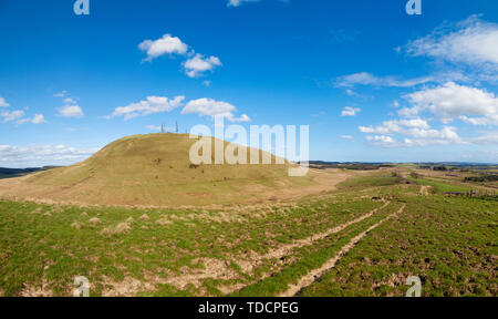 Panoramablick auf Klopfen Hill aus Kochsalzlösung Hill Fife in Schottland. Stockfoto